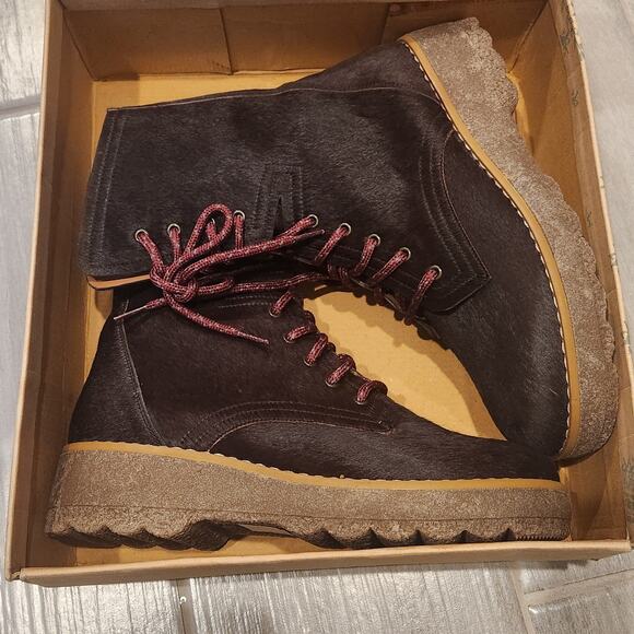 Free People Tao burgundy lace-up boots size 41 - Picture 3 of 8